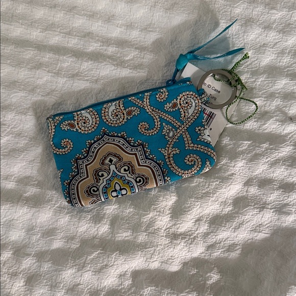 Vera Bradley Teal and Brown Paisley Pouch - Picture 2 of 3